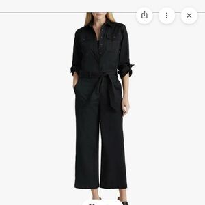 Polo by Ralph Lauren Black Utility Tie-Waist Jumpsuit